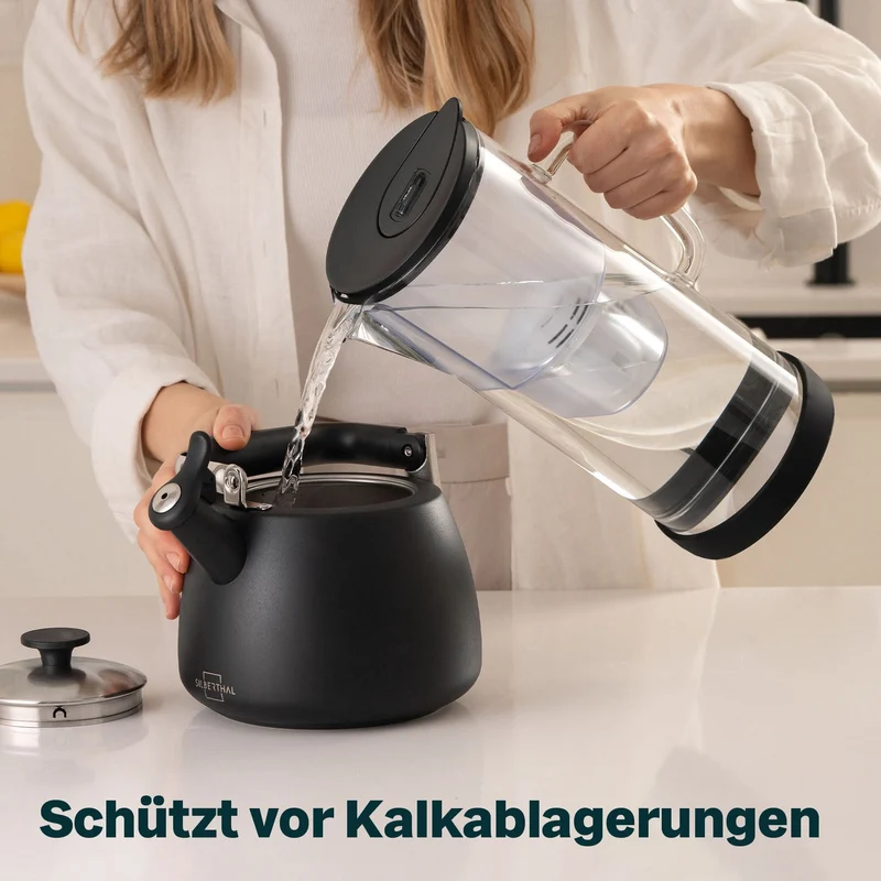 Wasserfilterkanne mit 6 Kartuschen
