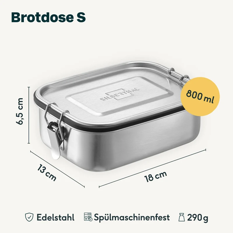 Brotdose Edelstahl 800 ml