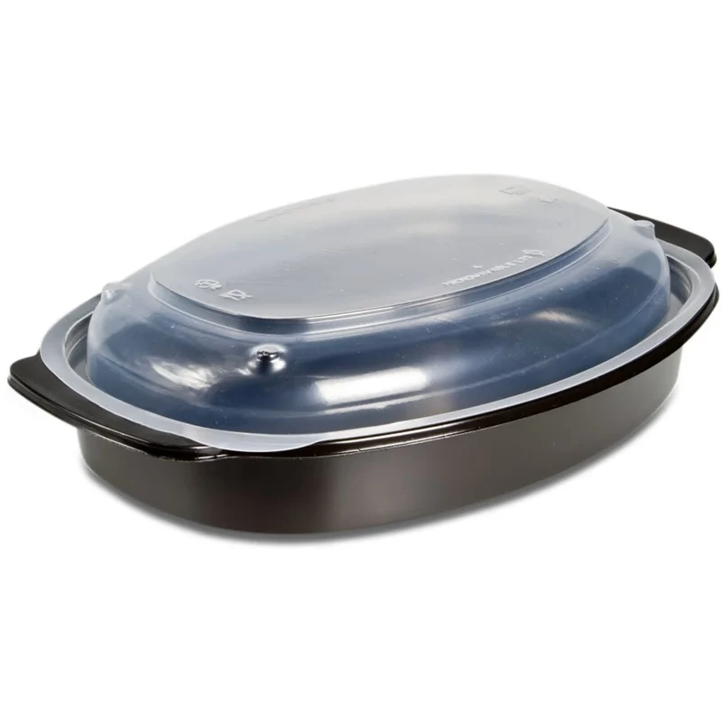 Dom-Deckel für Mikrowellen-Menüschalen (600ml, 750ml, 900ml), transparent