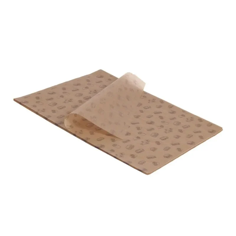 Einschlagpapier/Bugerpapier "Snack", fettdicht, 31x40cm, braun