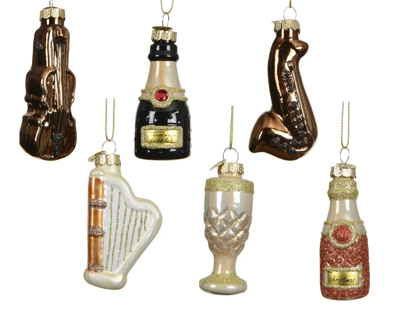 Fles glas 6ass assortie D.3.5cm x H.7.5cm