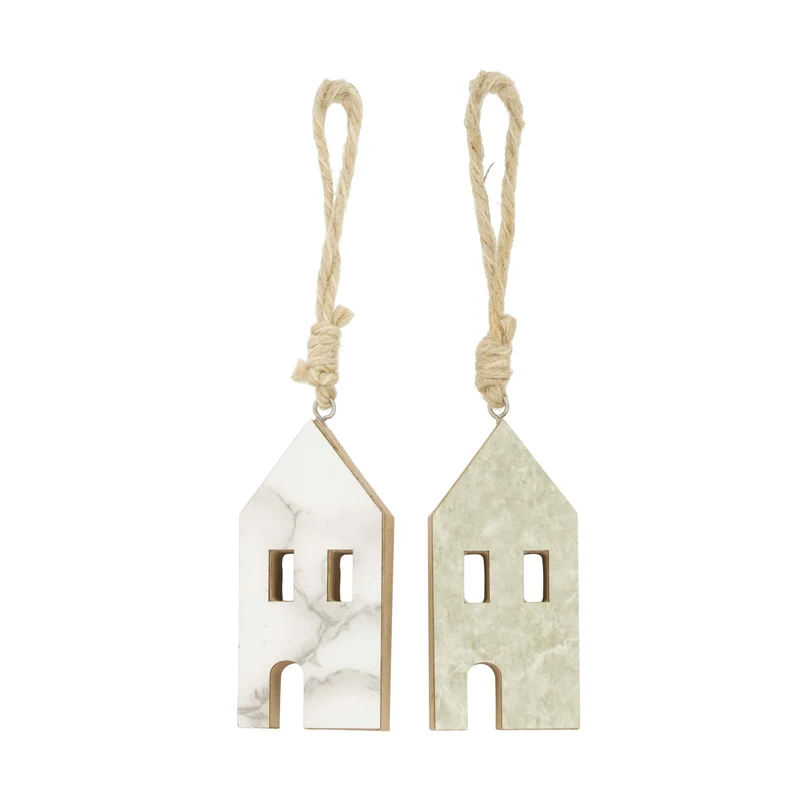 Hanger house mdf 5.2x2.1x11cm 2 Mixed grey FSC 100%
