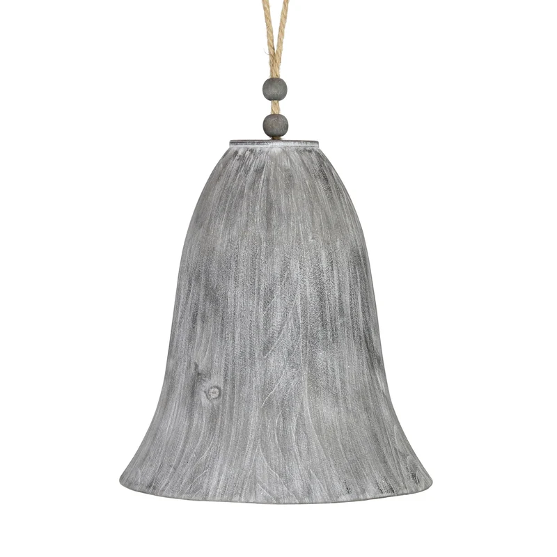 Bell fir wood with hanger 24.5x24.5x27cm FSC 100% Grey-wash