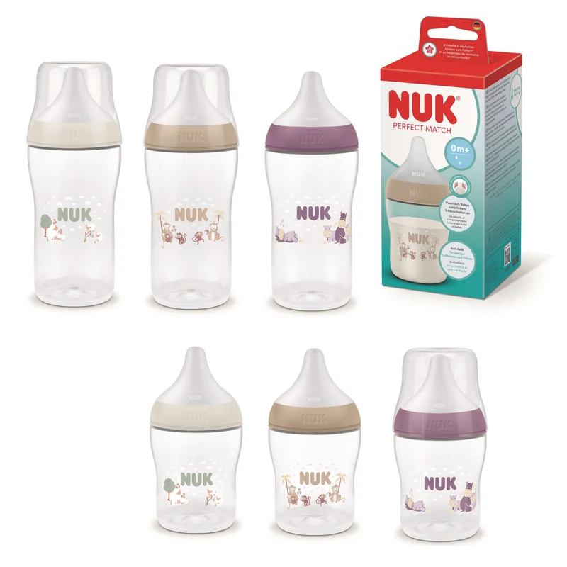 Nuk Perfect Match PP Babyflasche in 2 Größen * Mit extra weichem Sauger