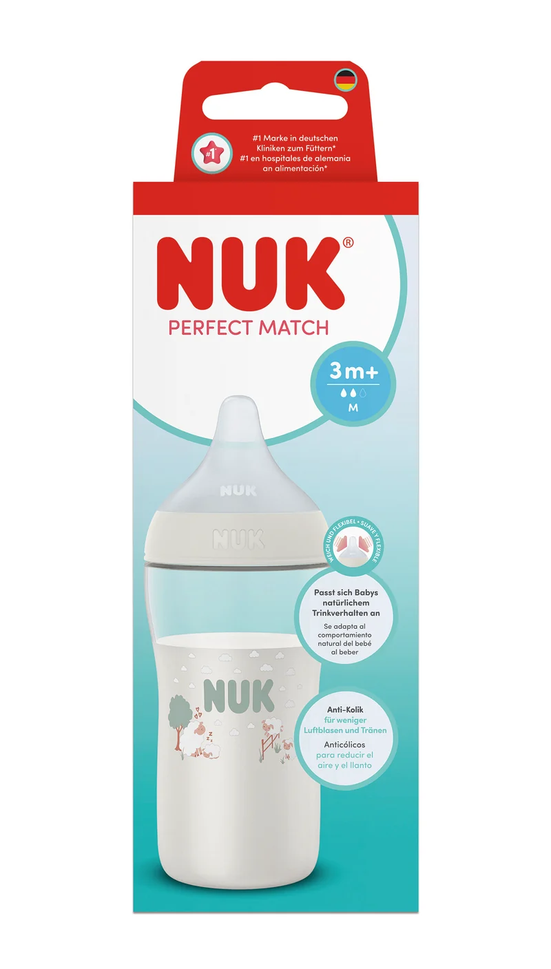 Nuk Perfect Match PP Babyflasche in 2 Größen * Mit extra weichem Sauger