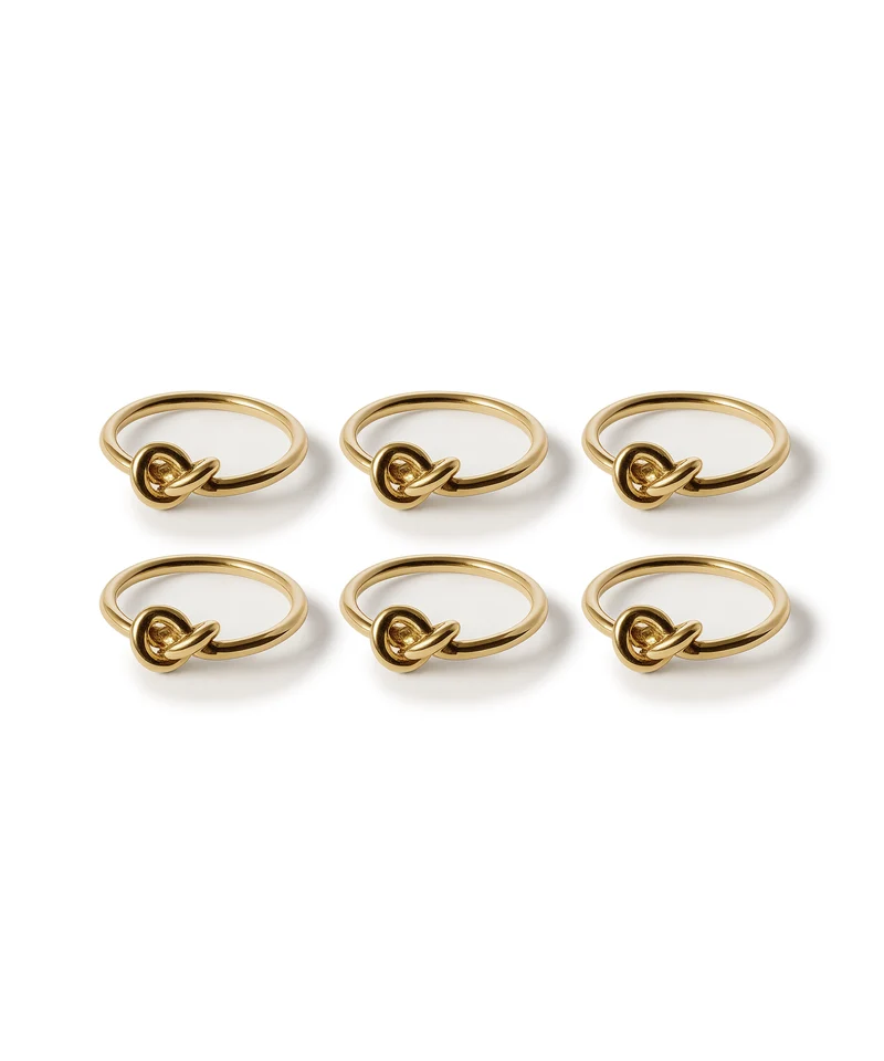 Serviettenringe Gold 6er Set | Tye