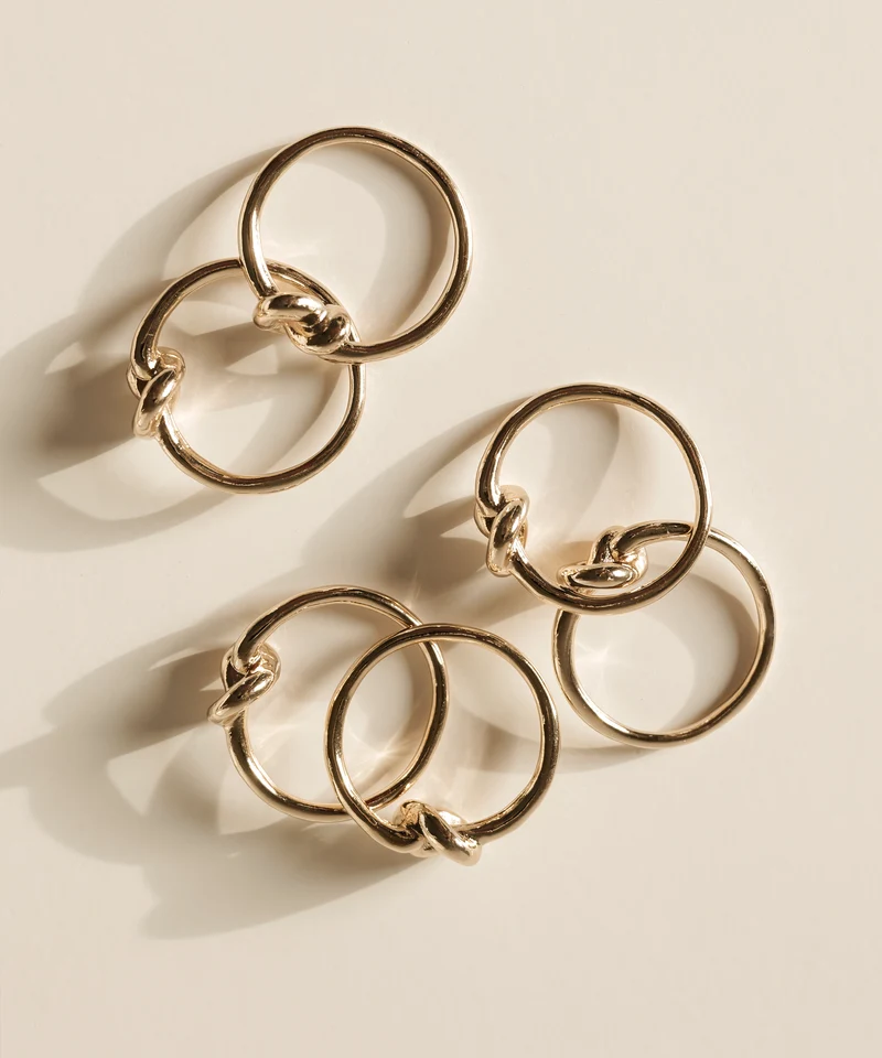 Serviettenringe Gold 6er Set | Tye