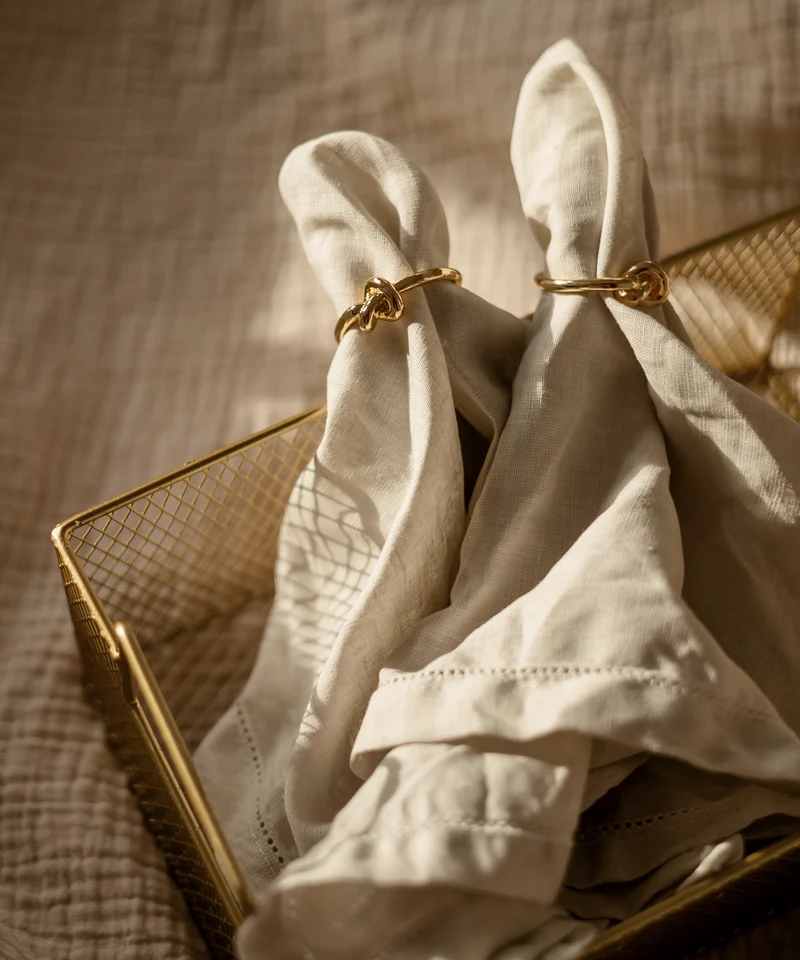 Serviettenringe Gold 6er Set | Tye