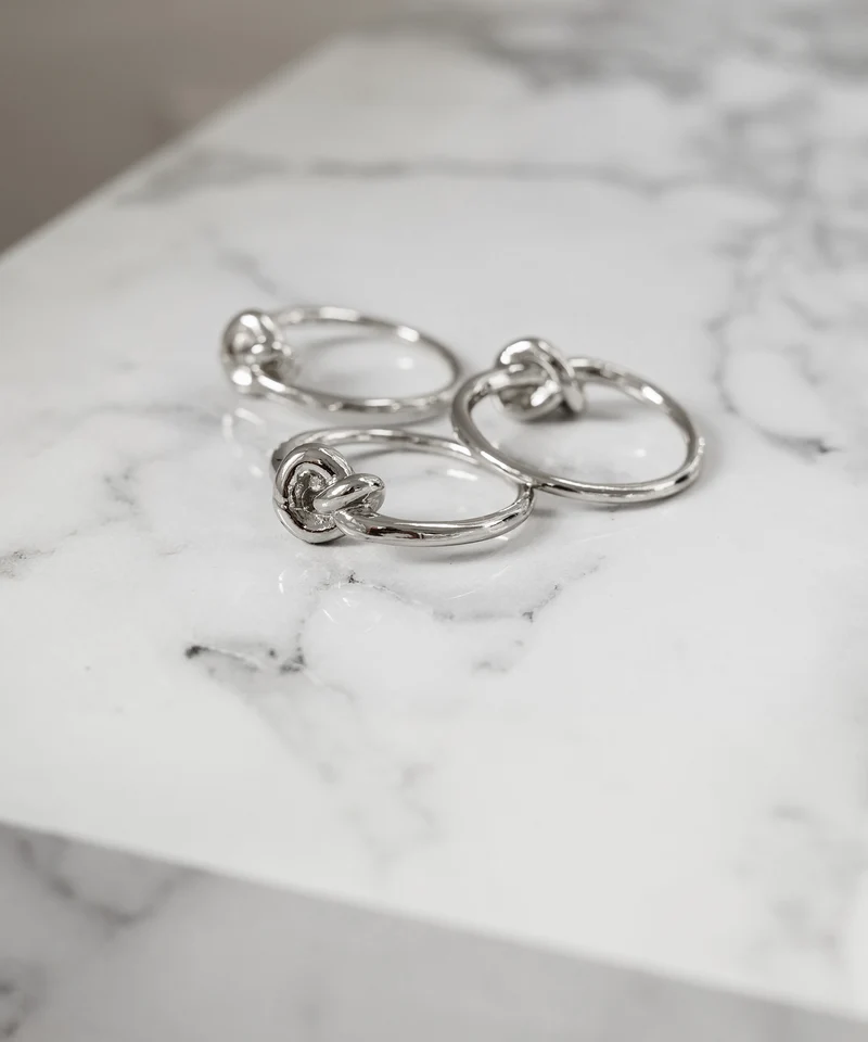 Serviettenringe Silber 6er Set | Tye