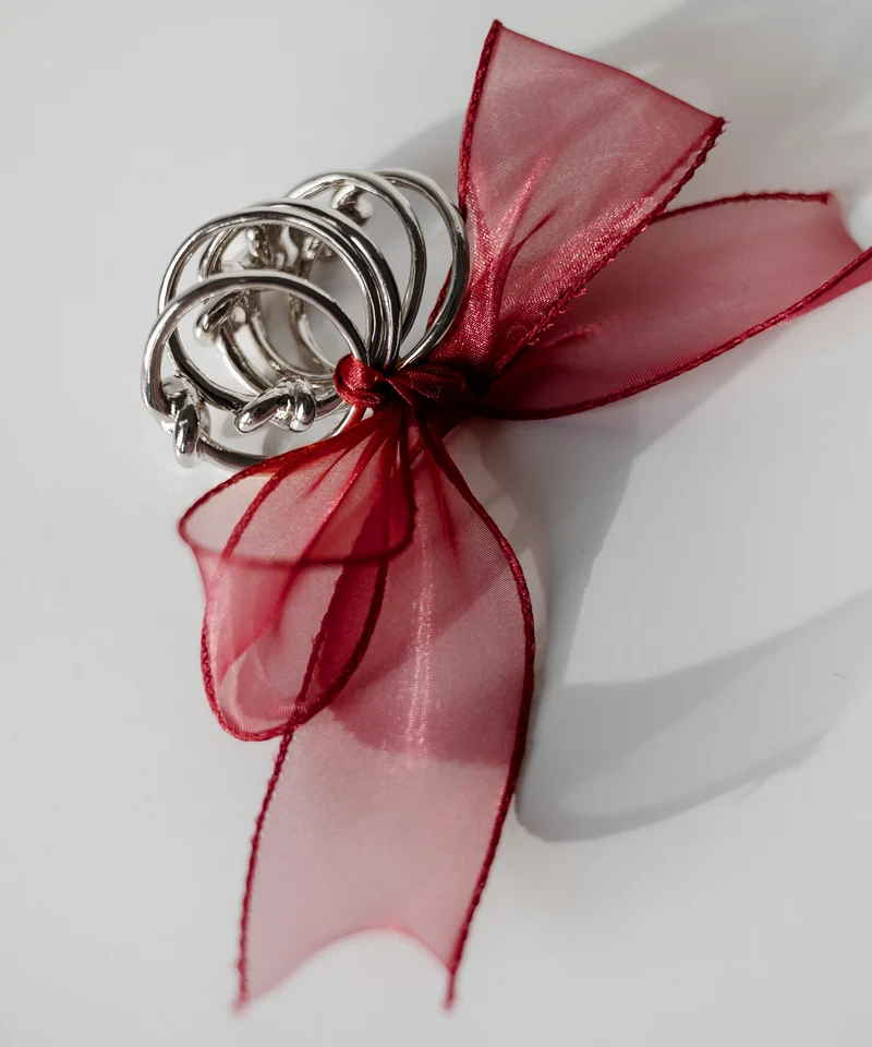 Serviettenringe Silber 6er Set | Tye