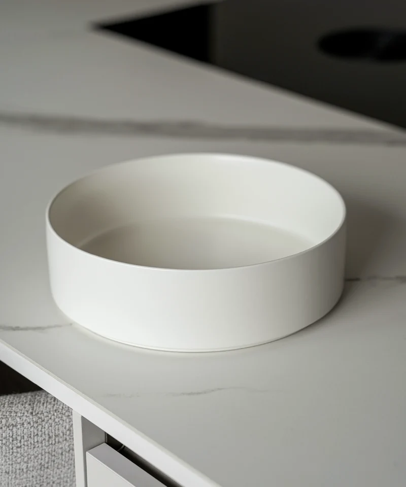 Große Bowl Ø27cm in Cremeweiß matt | Nia