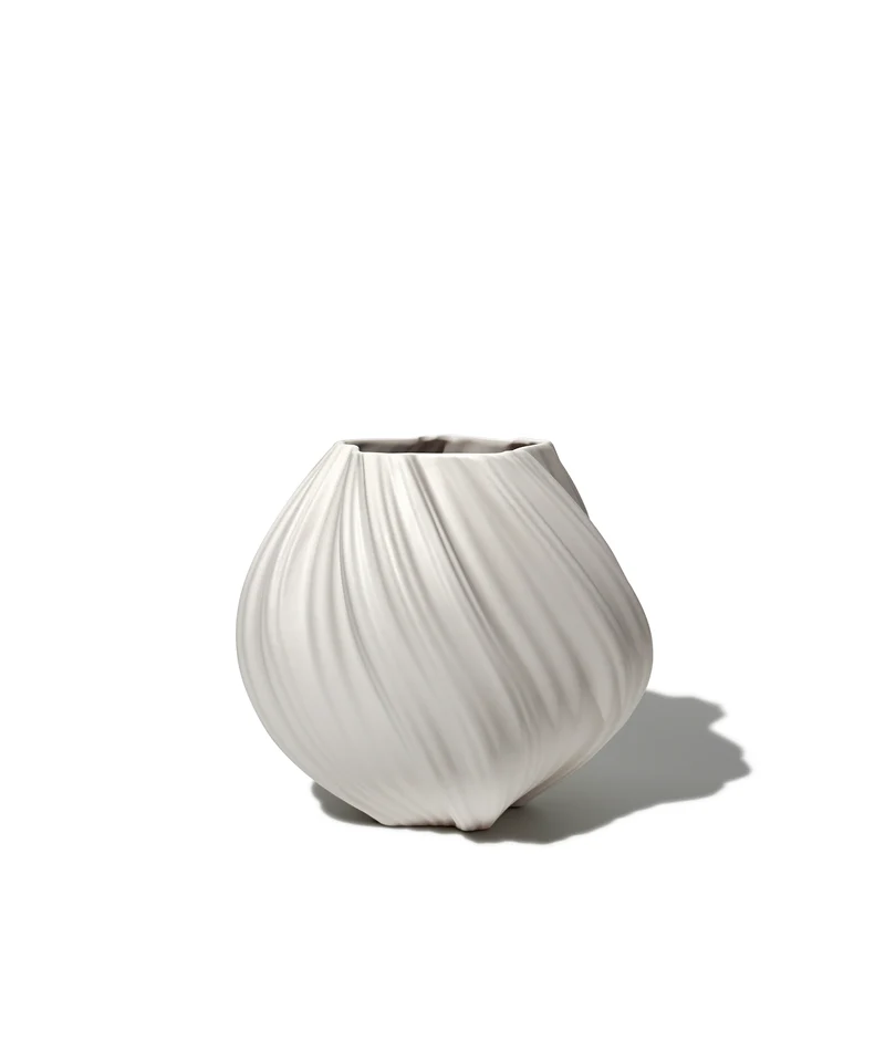 Kleine Keramik Vase in Cremeweiß | Flora