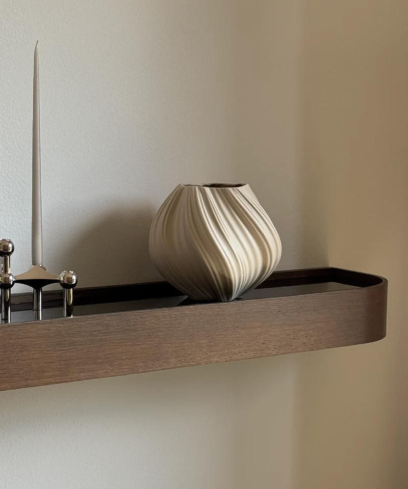 Kleine Keramik Vase in Beige | Flora