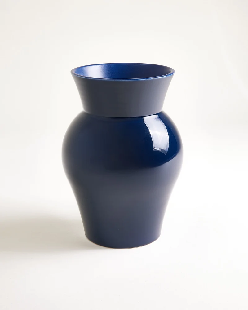 Alva Vase L dunkelblau