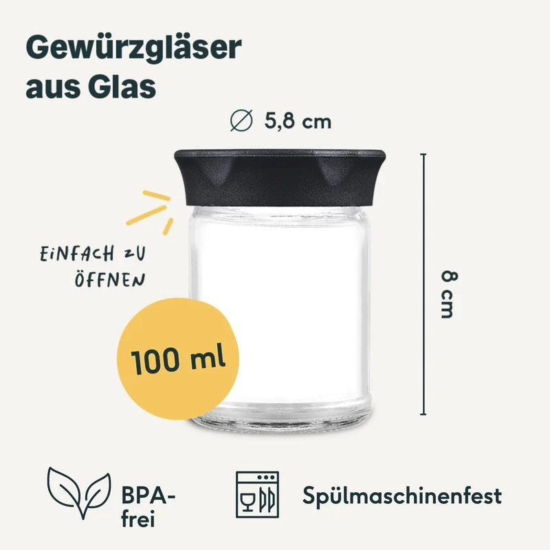 Kleines Aufbewahrungsglas mit Deckel