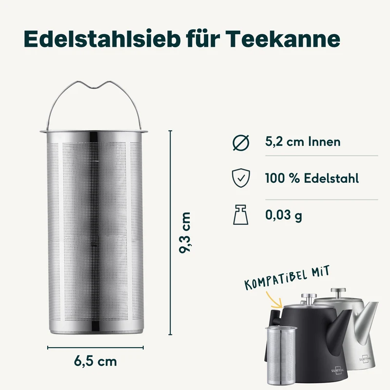 Teesieb aus Edelstahl