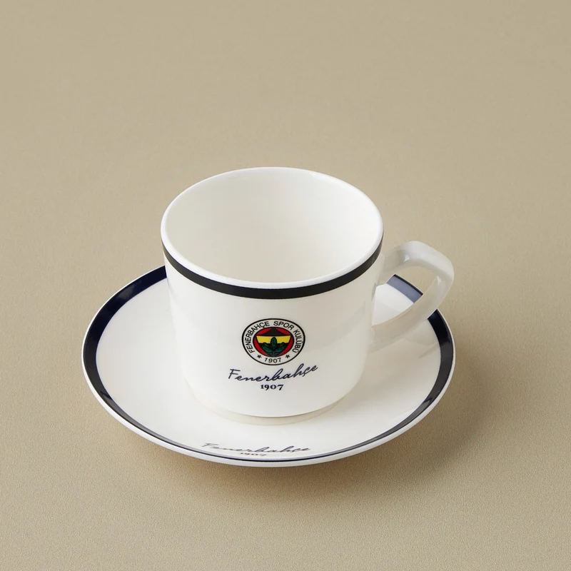 Karaca x Fenerbahçe Lizenziertes 6-Personen-Kaffeetassen-Set 80 ml