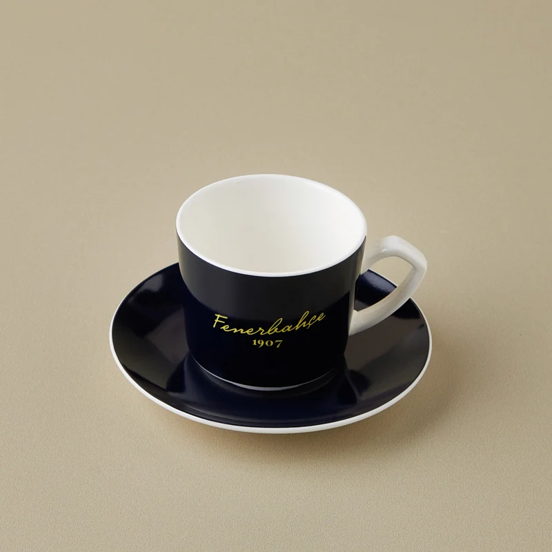 Karaca x Fenerbahçe Lizenziertes 6-Personen-Kaffeetassen-Set 80 ml