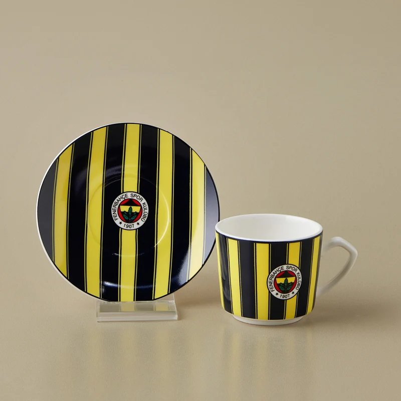 Karaca x Fenerbahçe Lizenziertes 6-Personen-Kaffeetassen-Set 80 ml