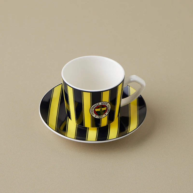 Karaca x Fenerbahçe Lizenziertes 6-Personen-Kaffeetassen-Set 80 ml
