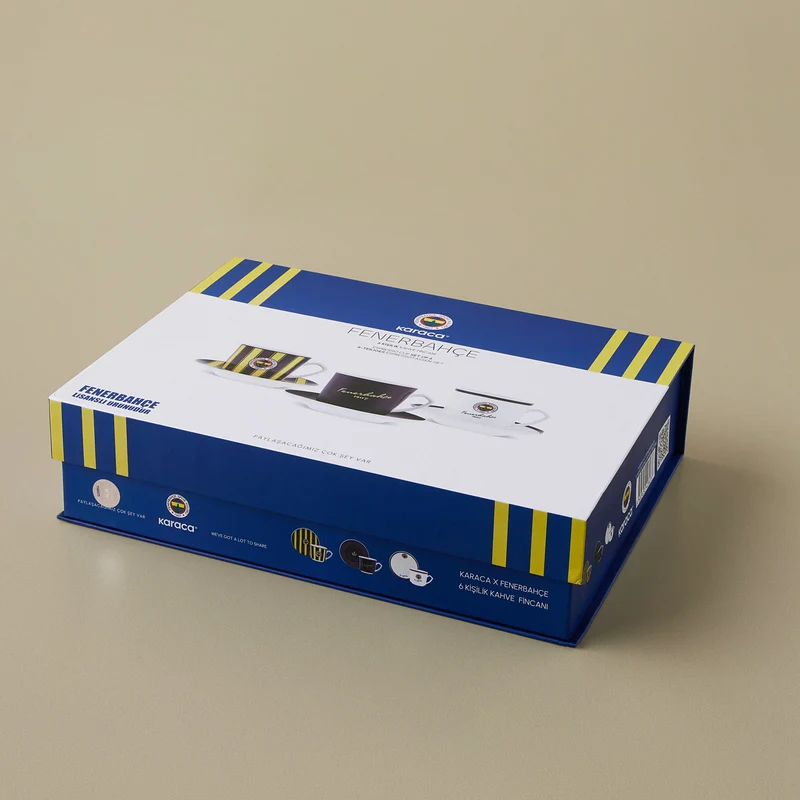 Karaca x Fenerbahçe Lizenziertes 6-Personen-Kaffeetassen-Set 80 ml