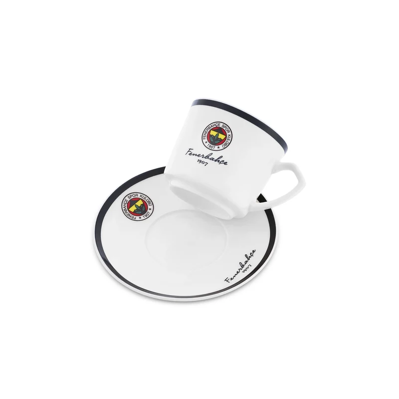 Karaca x Fenerbahçe Lizenziertes 6-Personen-Kaffeetassen-Set 80 ml
