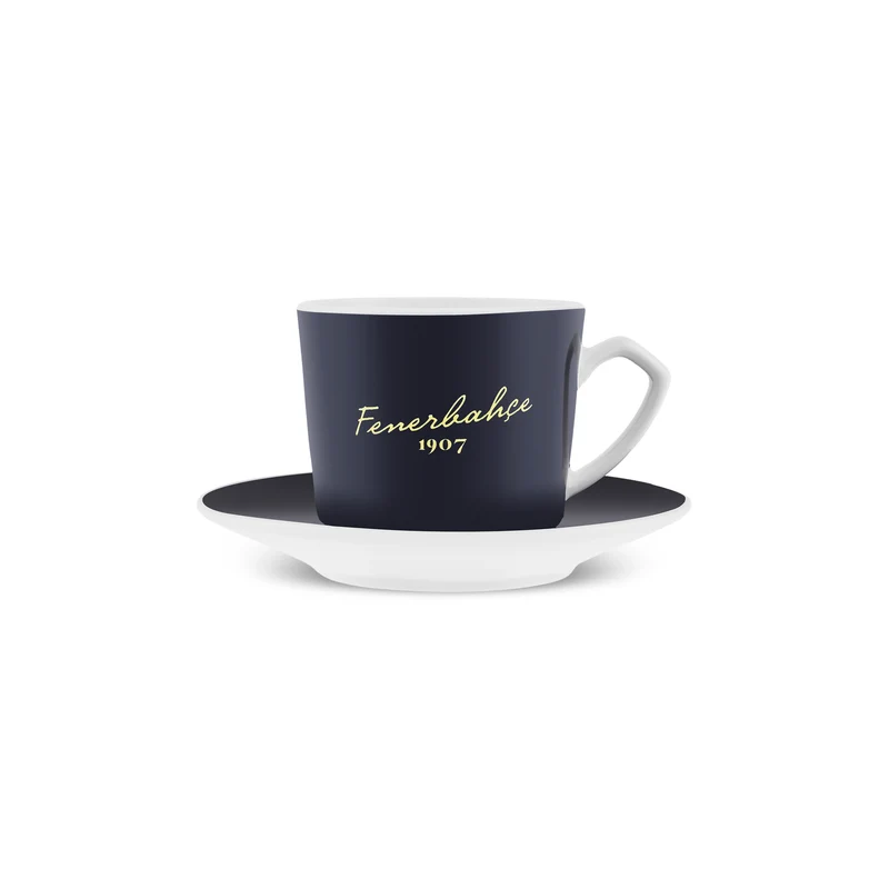 Karaca x Fenerbahçe Lizenziertes 6-Personen-Kaffeetassen-Set 80 ml