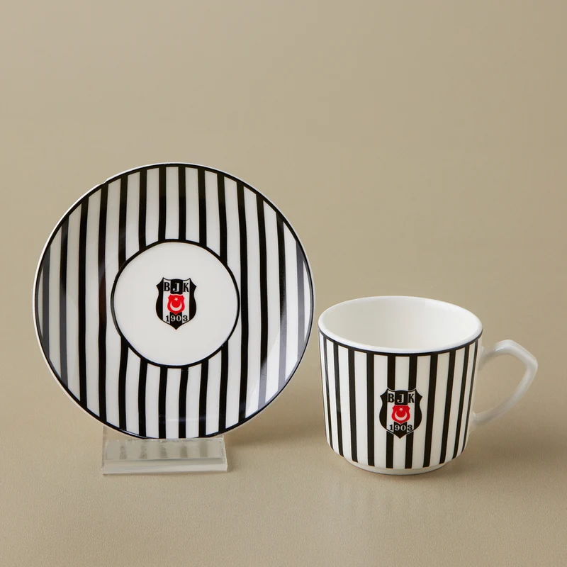 Karaca x Beşiktaş Lizenziertes 6-Personen-Kaffeetassen-Set 80 ml