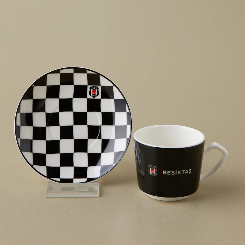 Karaca x Beşiktaş Lizenziertes 6-Personen-Kaffeetassen-Set 80 ml