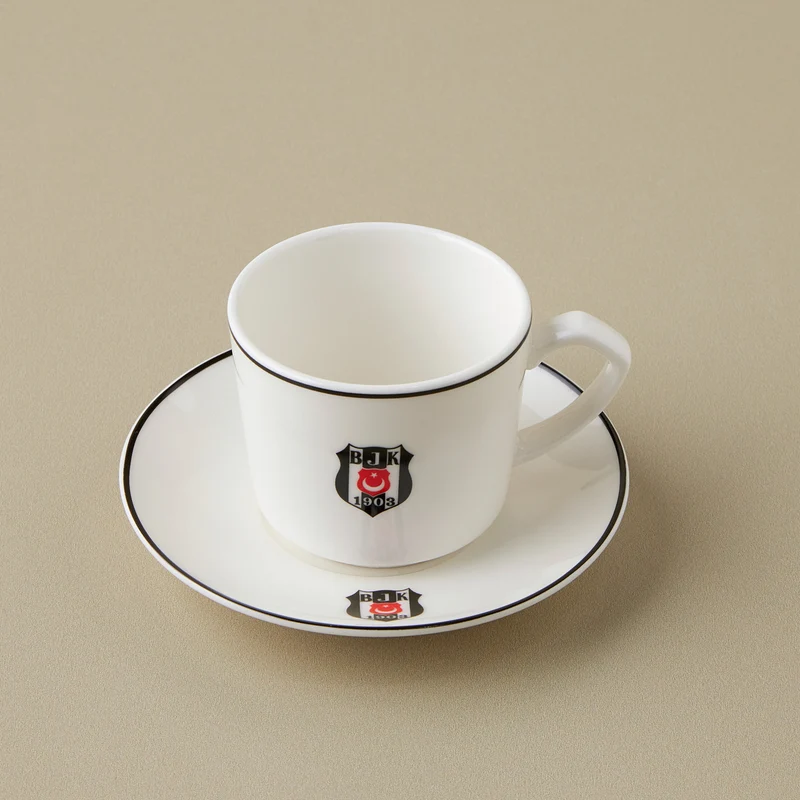 Karaca x Beşiktaş Lizenziertes 6-Personen-Kaffeetassen-Set 80 ml