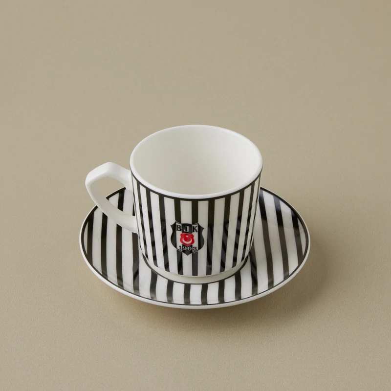 Karaca x Beşiktaş Lizenziertes 6-Personen-Kaffeetassen-Set 80 ml