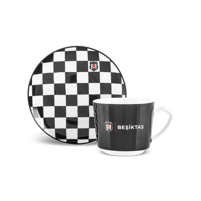 Karaca x Beşiktaş Lizenziertes 6-Personen-Kaffeetassen-Set 80 ml