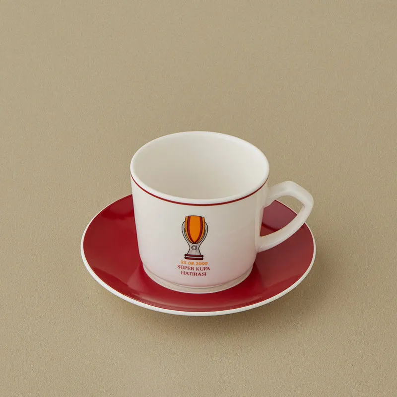 Karaca x Galatasaray Lizenziertes 6-Personen-Kaffeetassen-Set 80 ml