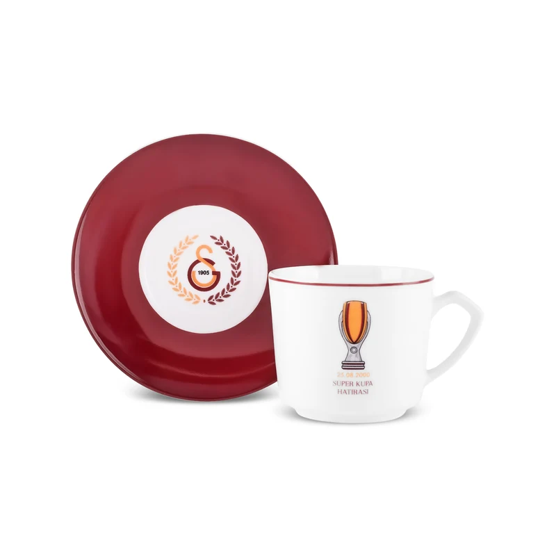 Karaca x Galatasaray Lizenziertes 6-Personen-Kaffeetassen-Set 80 ml