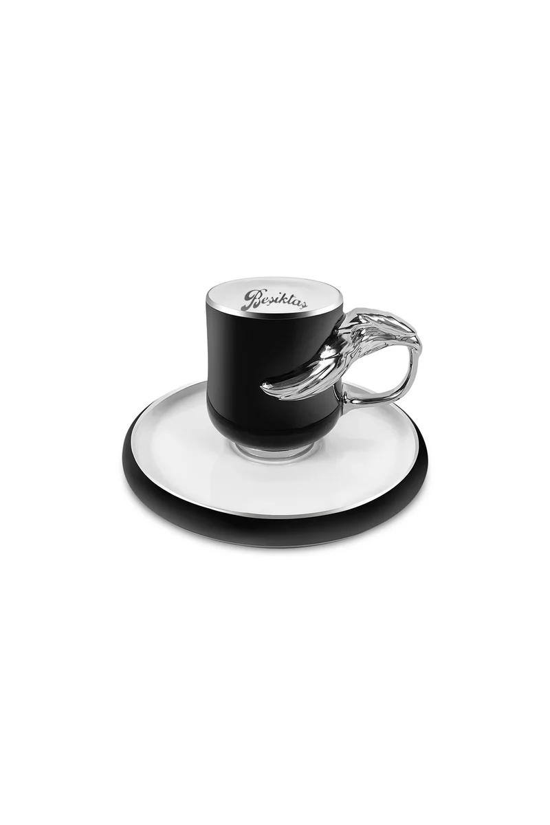 Karaca x Beşiktaş Lizenziertes 2-Personen-Kaffeetassen-Set 90 ml