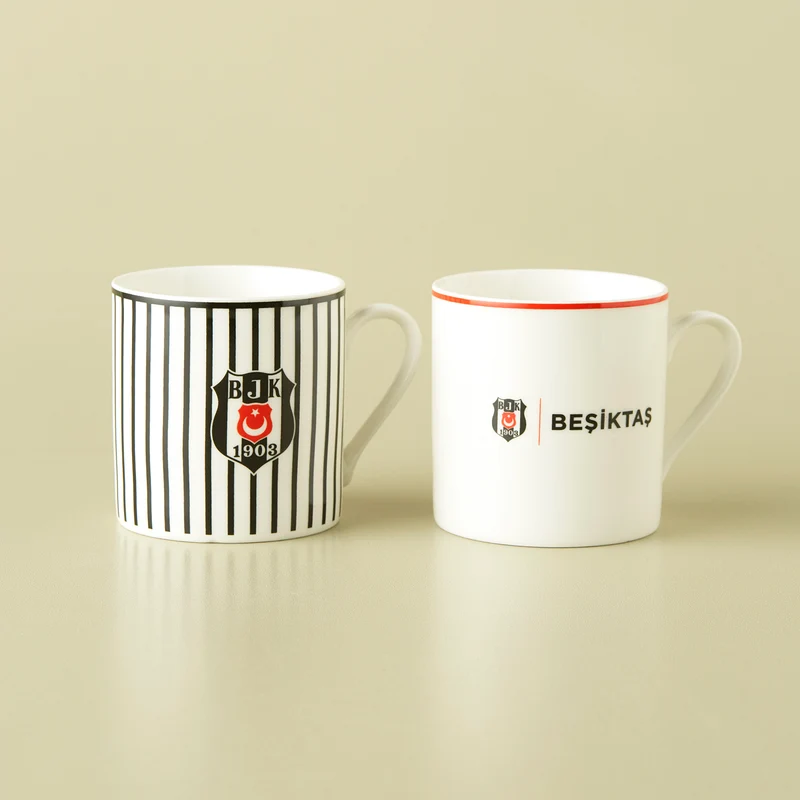 Karaca x Beşiktaş Lizenziertes 2-Personen-Teetassen-Set, 230ML