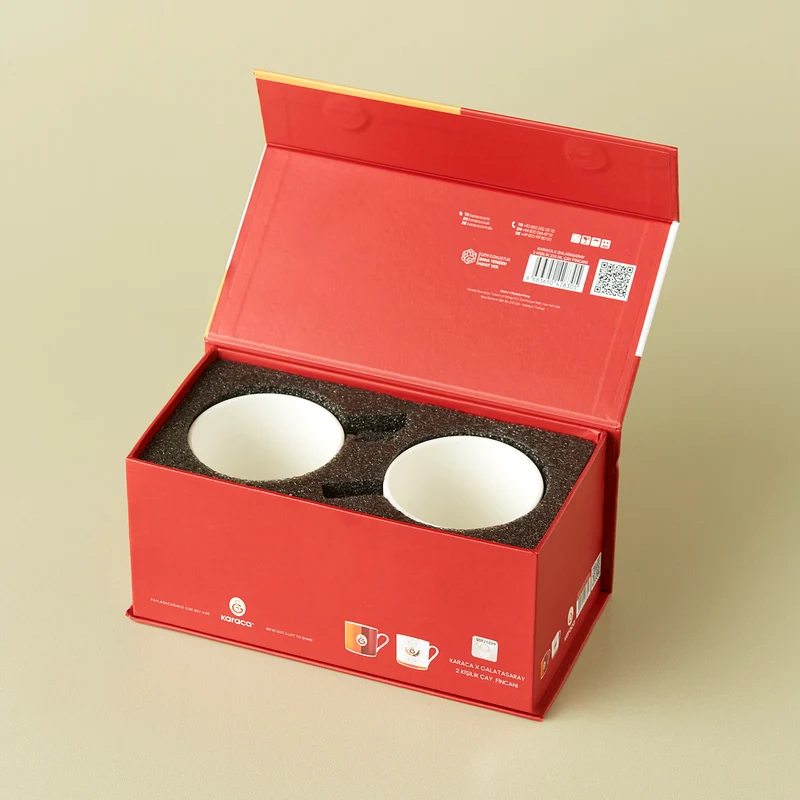 Karaca x Galatasaray Lizenziertes 2-Personen-Teetassen-Set, 230ML