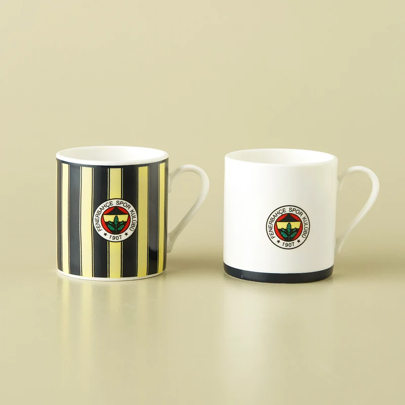 Karaca x Fenerbahçe Lizenziertes 2-Personen-Teetassen-Set, 230ML