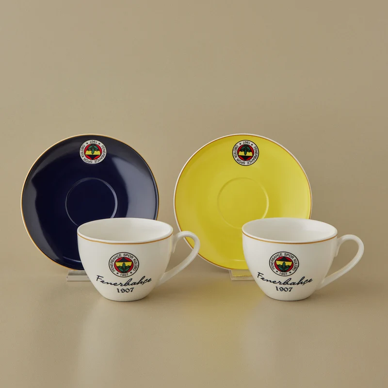 Karaca x Fenerbahçe Lizenziertes 2-teiliges Teetassen-Set, 220ML