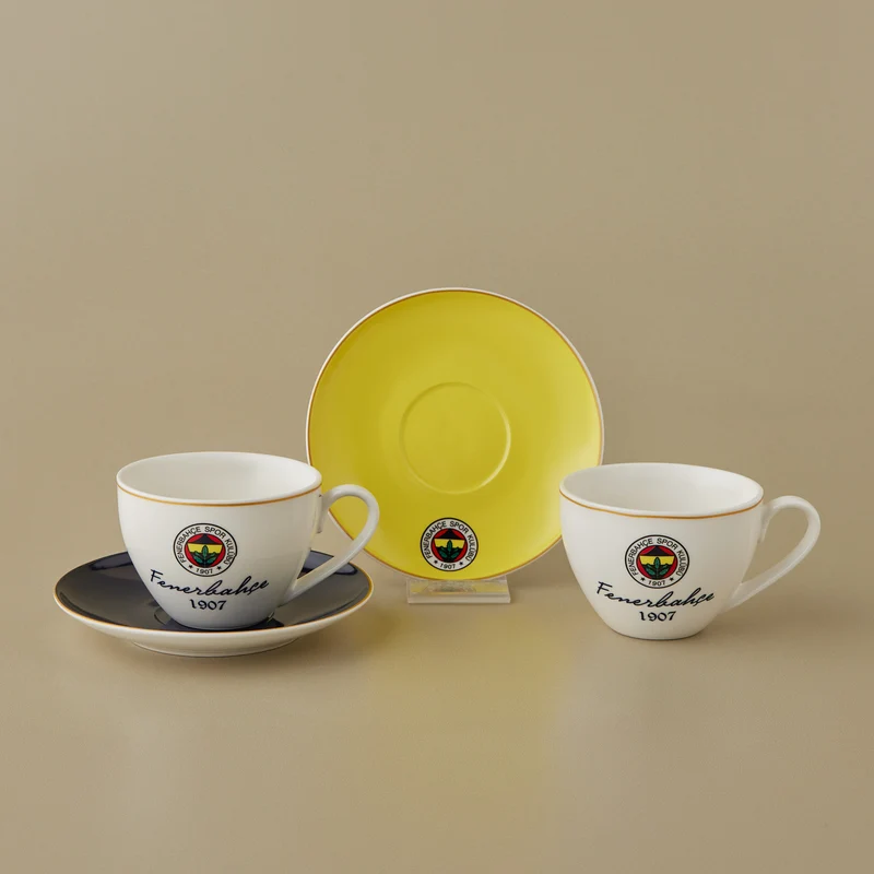 Karaca x Fenerbahçe Lizenziertes 2-teiliges Teetassen-Set, 220ML