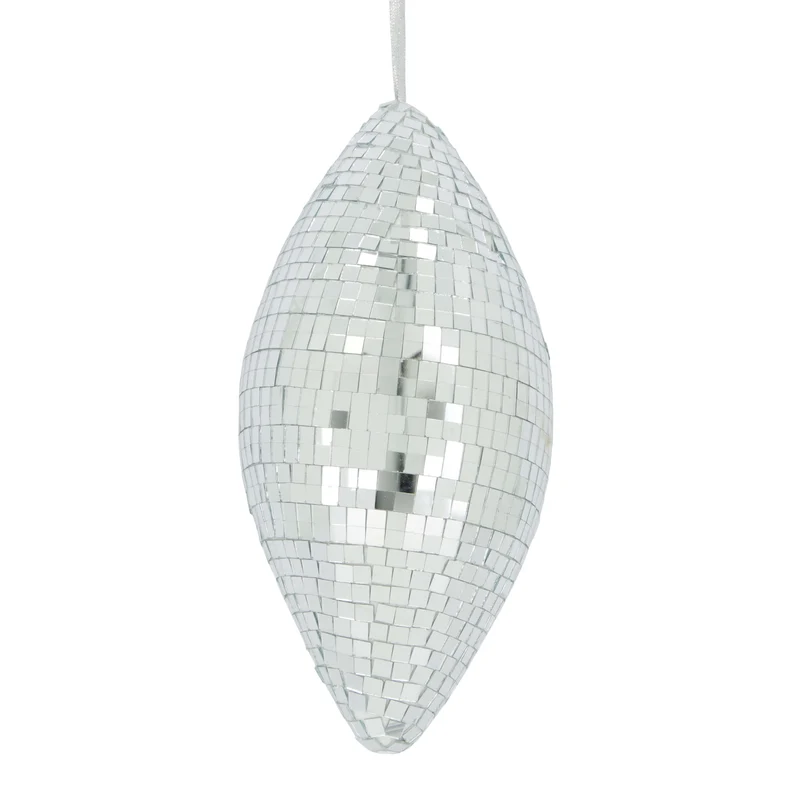 Hanger oval disco foam with hanger 13x13x28cm Silver
