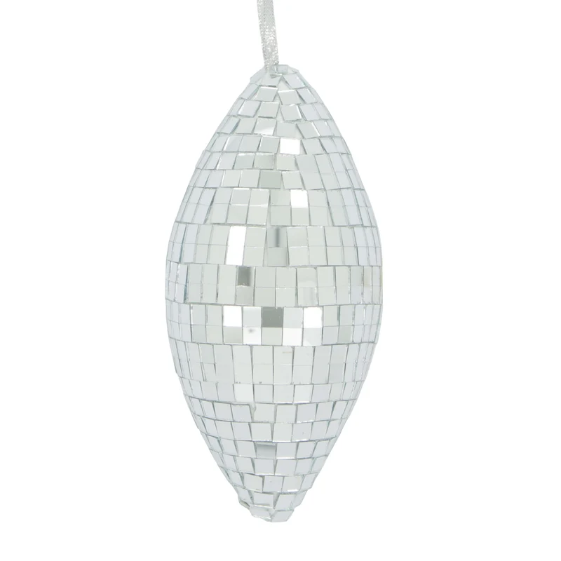 Hanger oval disco foam with hanger 8.5x8.5x18cm Silver