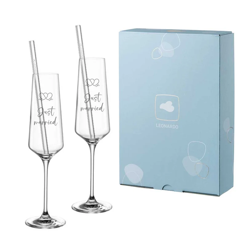 Sektglas Geschenkset PUCCINI 5-teilig 280 ml mit persönlicher Gravur