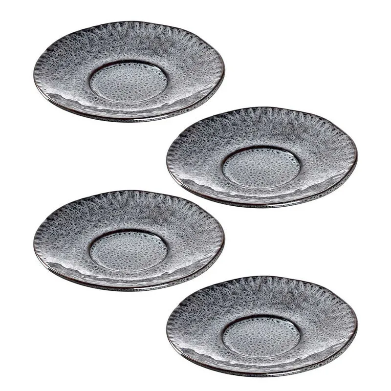 Keramikuntertasse MATERA 15 cm anthrazit 4er-Set