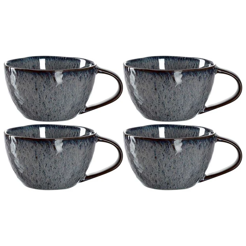 Keramiktasse MATERA 290 ml anthrazit 4er-Set