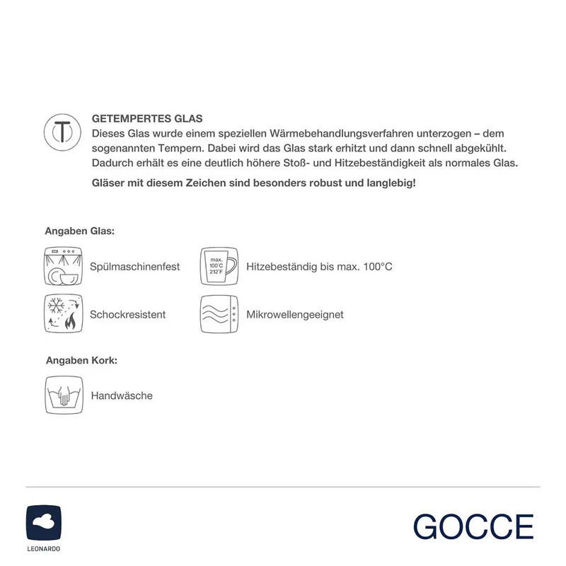 Latte Macchiato Set GOCCE 6-teilig