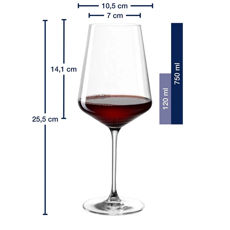 Rotweinglas PUCCINI 750 ml 6er-Set