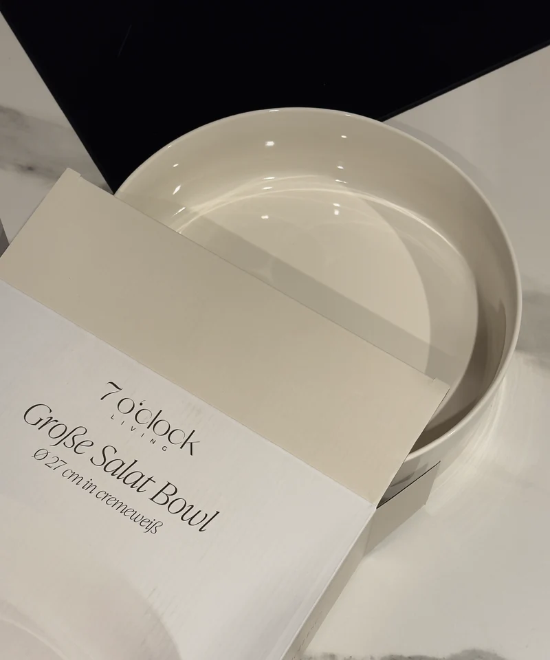 Große Bowl Ø27cm in Cremeweiß | Nia