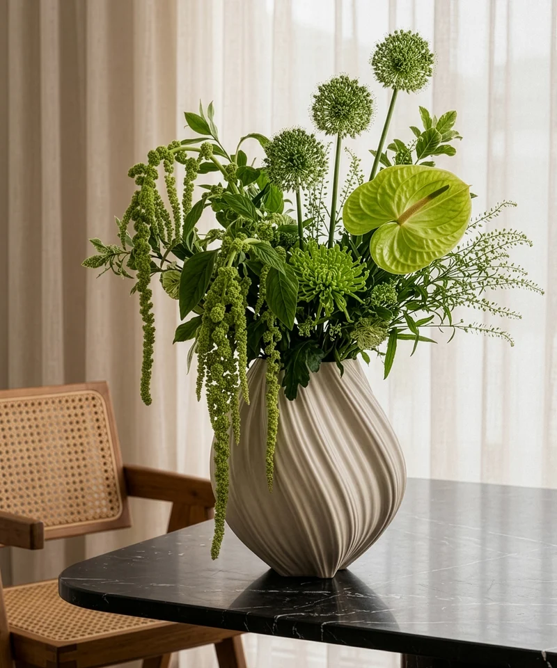 Große Keramik Vase in Beige | Flora
