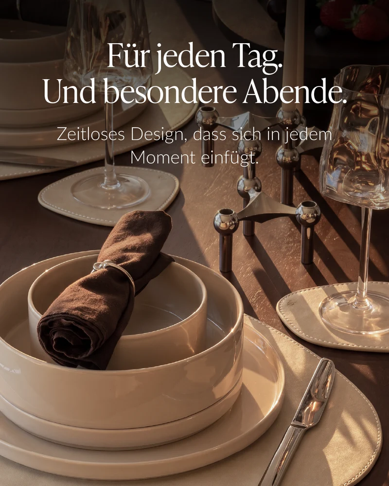 Geschirrset Cremeweiß | Nia